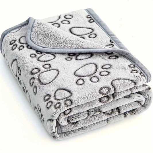 Soft Fluffy High Quality Pet Blanket Cute Cartoon Pattern Pet Mat Warm and Comfortable Blanket for Cat Dogs Cat Bath Towel