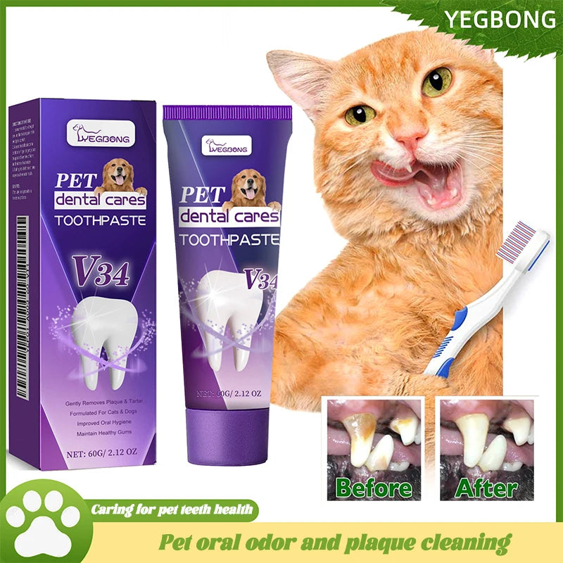 Pet Cat Dog Universal Tootpaste Cleaning Supplies Pets Tartar Control Oral Cleaning Gum Dental Care Clean Pet Products