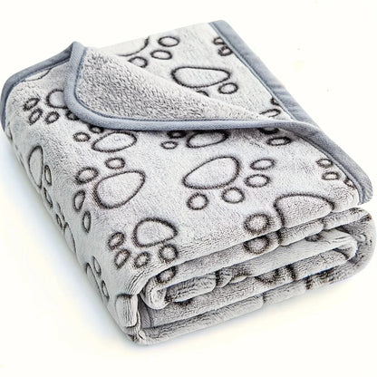 Soft Fluffy High Quality Pet Blanket Cute Cartoon Pattern Pet Mat Warm and Comfortable Blanket for Cat Dogs Cat Bath Towel